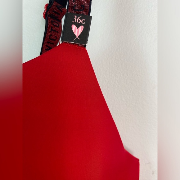 Victoria’s Secret 36C bra red new with tags lightly lined t shirt - Picture 2 of 4